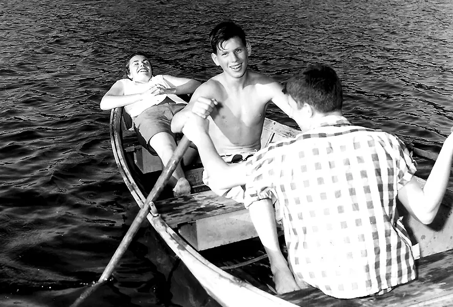 After a flurry of work, the first campers were able to enjoy Davis Lake in August of 1957. - CAMP SPALDING PHOTOS