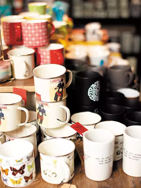 Creative mugs at Atticus in downtown Spokane - YOUNG KWAK
