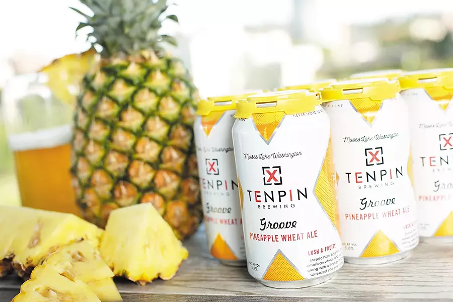 An entire pineapple is squeezed into every case of Tenpin's Groove Pineapple Wheat. - YOUNG KWAK