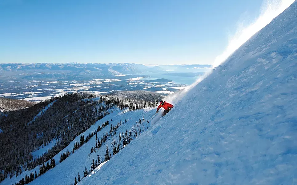One lucky skier enjoys Schweitzer's Shot 9. - SCHWEITZER MOUNTAIN RESORT PHOTO