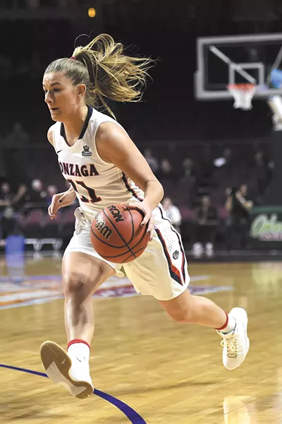 With any luck, Laura Stockton and the Zags will make it to the NCAA tourney regional hosted in Spokane. - KYLE TERADA