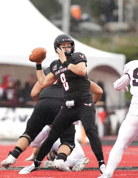 Gage Gubrud will try to follow up a record-setting season with a less-experienced receiving corps. - YOUNG KWAK