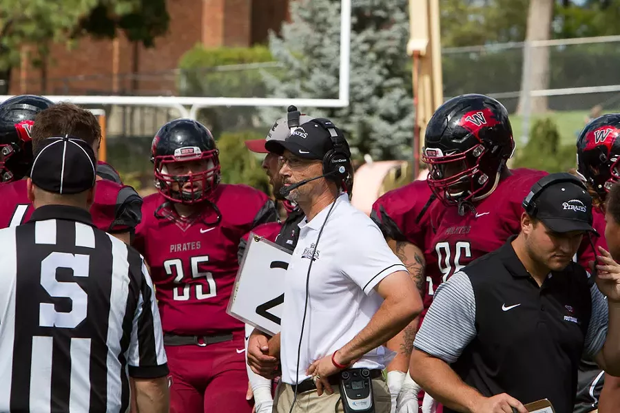Coach Rod Sandberg is in his fourth season at the helm of the Pirates. - WHITWORTH ATHLETICS
