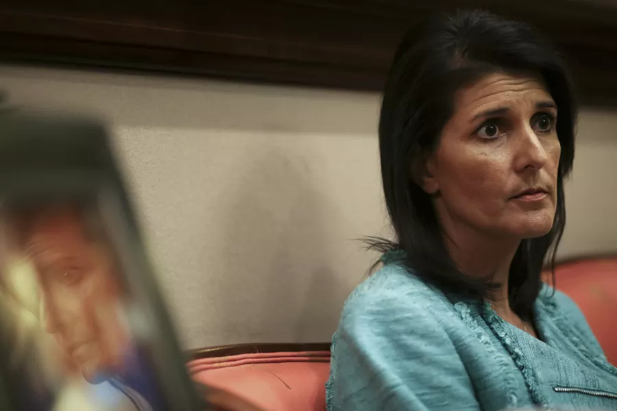 Nikki Haley, the U.S. ambassador to the United Nations - TRAVIS DOVE/THE NEW YORK TIMES