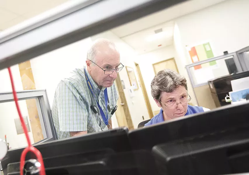 Dr. Frank Otto and Nurse Practitioner Sue Frankovich in a newly opened clinic serving the area's homeless. - YOUNG KWAK