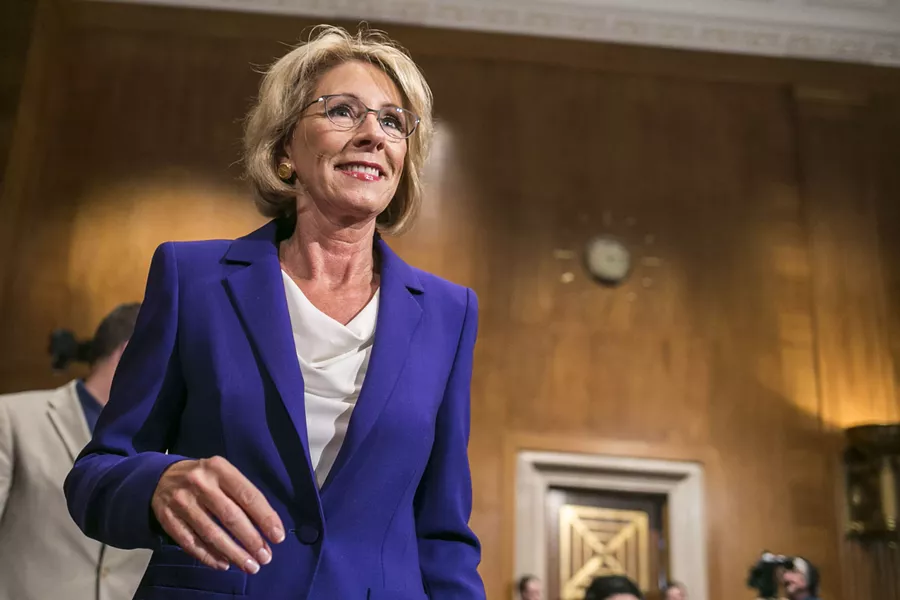 Betsy DeVos, Donald Trump's education secretary - AL DRAGO/THE NEW YORK TIMES