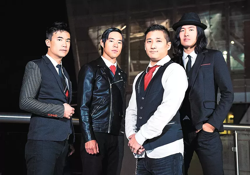 Simon Tam (left) and his band the Slants, who set legal precedents in their battle for a trademark. - SARAH GIFFROW PHOTO