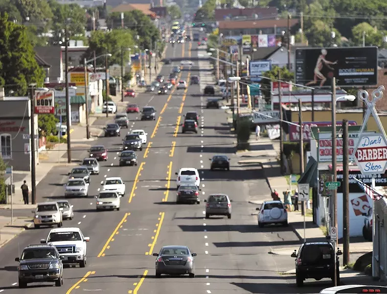 The Monroe Street city project has inspired a lawsuit from some of the road's business owners. - YOUNG KWAK