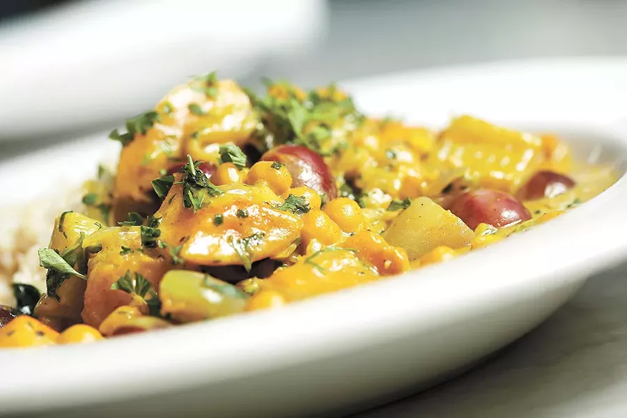 The chickpeas in Mizuna's Moroccan tagine are both flavorful and local. - YOUNG KWAK