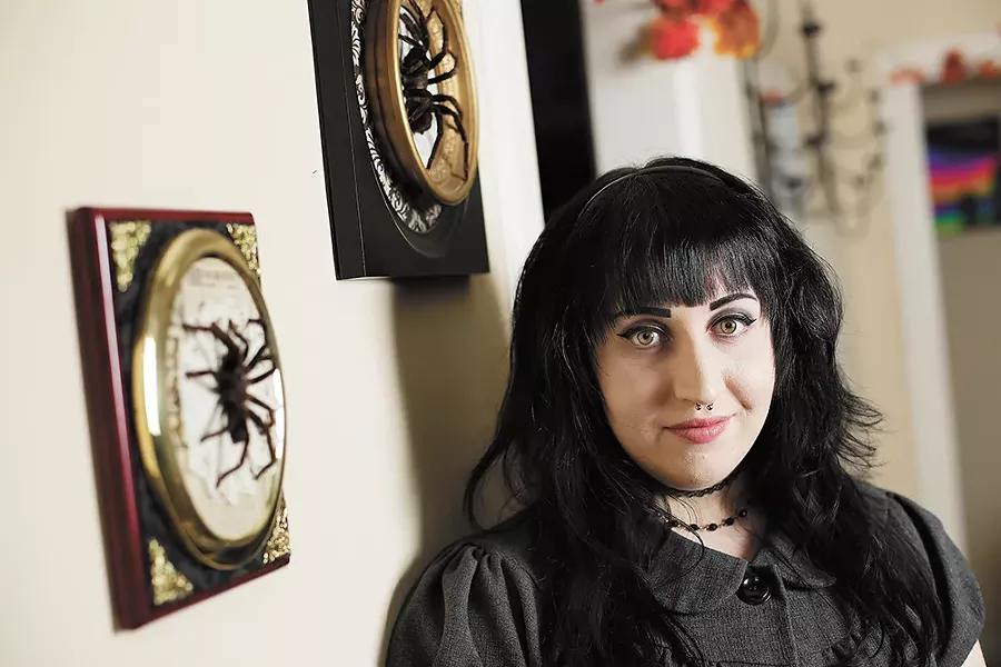 CarLy Haney's eight-legged art isn't meant to frighten. - YOUNG KWAK