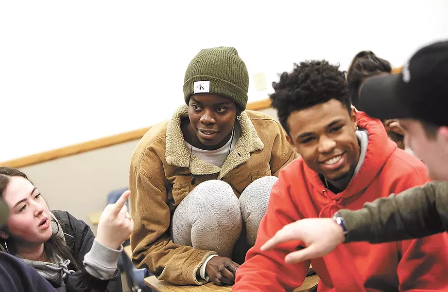 From left: Freshman Olivia Isarankura, junior Aminat Oladunjoye, freshman Malcolm Duncan and sophomore Kevin Hance. - YOUNG KWAK