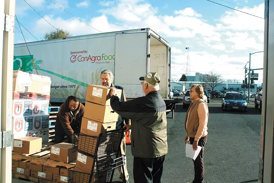 The Better Living Center, a large food pantry in Spokane, is switching to a client-centered model. - SAMANTHA WOHLFEIL