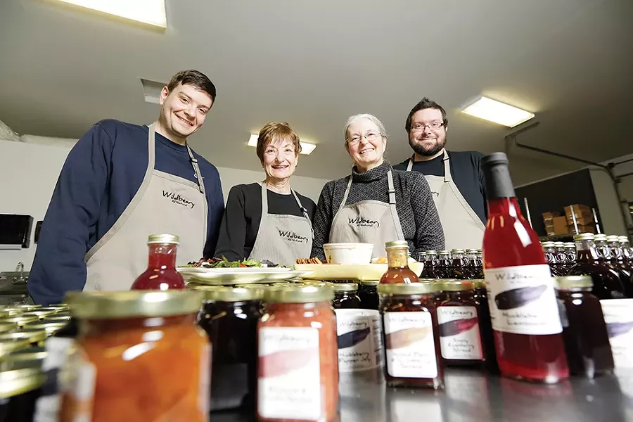 As a family business, Shaver Farms relies on the varied talents of co-owners Lori Mayfield (second from left) and Charlene Shaver, as well as Shaver's sons Matthew (left) and Tom. - YOUNG KWAK