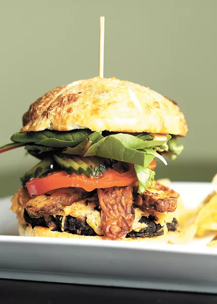 Allie's Smokehouse Bac'n Cheese Burger packs in all the classic flavors, but with none of the animal. - YOUNG KWAK