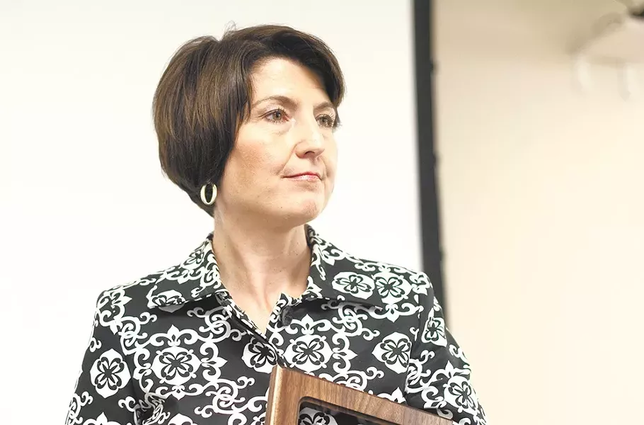 Rep. Cathy McMorris Rodgers once again found a vocal, angry audience when she showed up in Spokane.