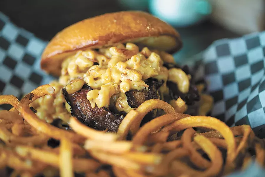 Indulge in the comfort food mashup that is the Mac Daddy burger. - TESS FARNSWORTH