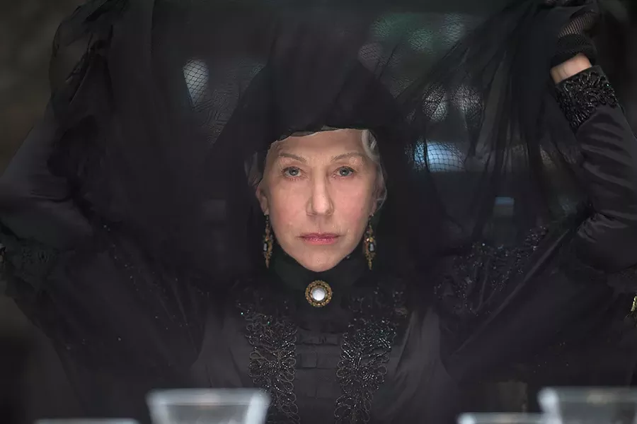 No, we don't know why Helen Mirren is in Winchester, but we're certain she was paid handsomely.