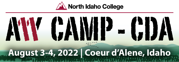 North Idaho College Accessibility Camp Coeur d'Alene. August 3-4, 2022, www.nic.edu/a11ycamp/
