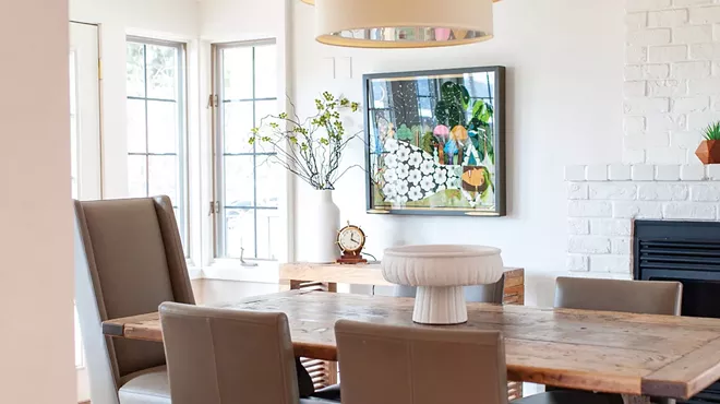 Avoiding clutter around artwork gives it "room to breathe."