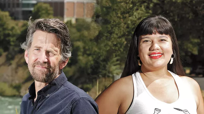 Jess Walter, left, and Emma Noyes