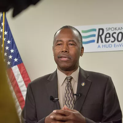 Housing and Urban Development Secretary Ben Carson visited the Spokane Resource Center on Tuesday.