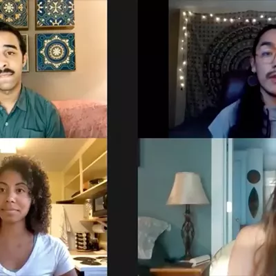 STAC speaks with Mathias Oliver (top left) and Vanessa Cole (bottom left) during a live stream panel discussion on Aug. 28.