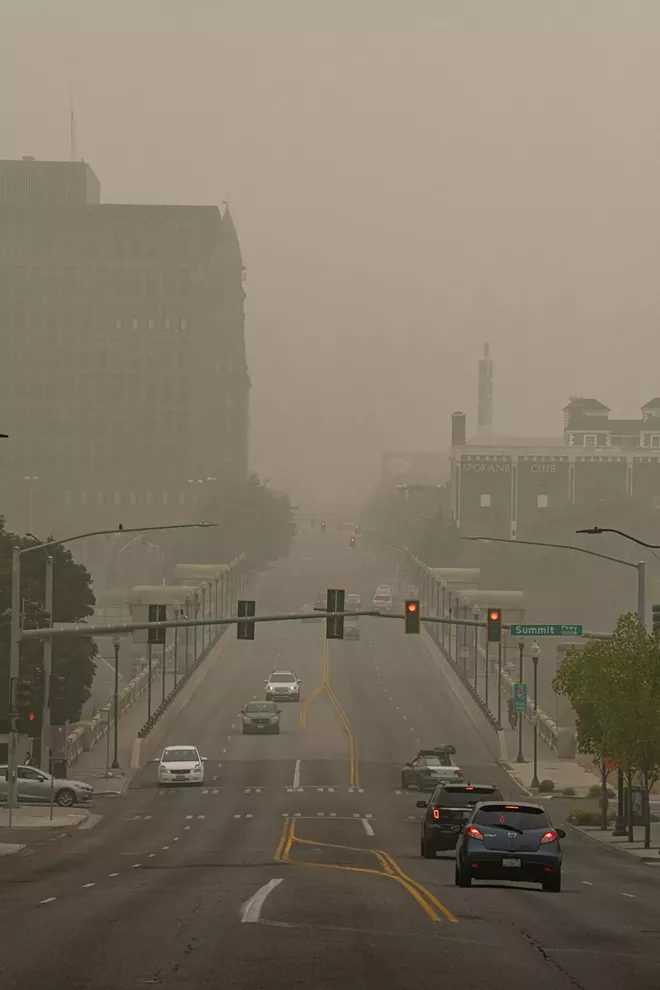 Hazardous smoke covered the Inland Northwest, fueled by fires across