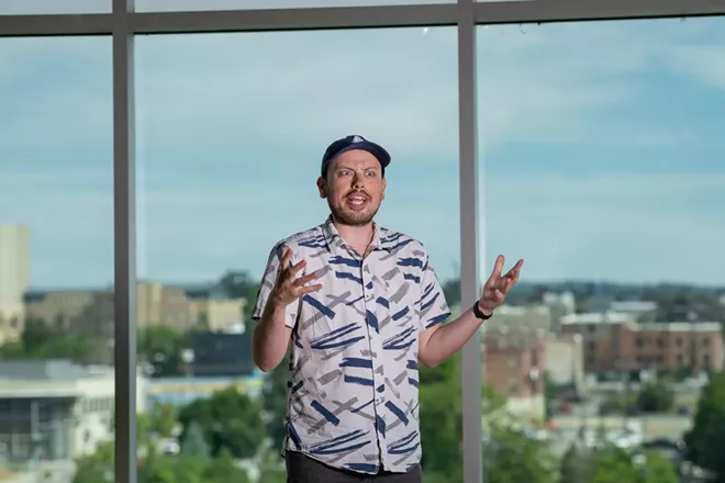 Local comic Ryan McComb performing a special goodbye - Vimarsana News