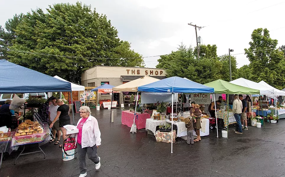 Vendors at the super popular South Perry market on Thursday afternoons. - MATT WEIGAND