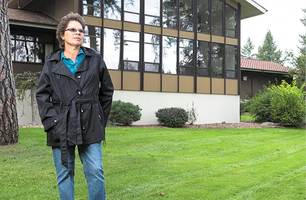 Volunteer ombudsman Tamela Carlson leaves the SNAP offices in north Spokane on her rounds to check in on those who might have trouble speaking up for themselves. - STEPHEN SCHLANGE