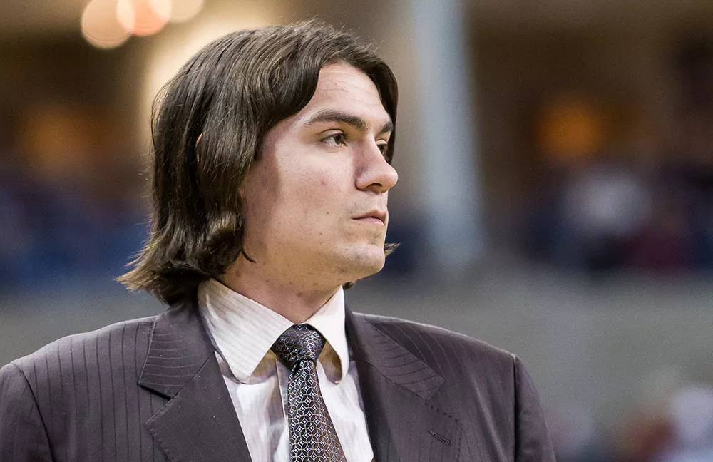 With his pro career behind him, Adam Morrison joined the Gonzaga coaching staff this fall as a student assistant. - STEPHEN SCHLANGE