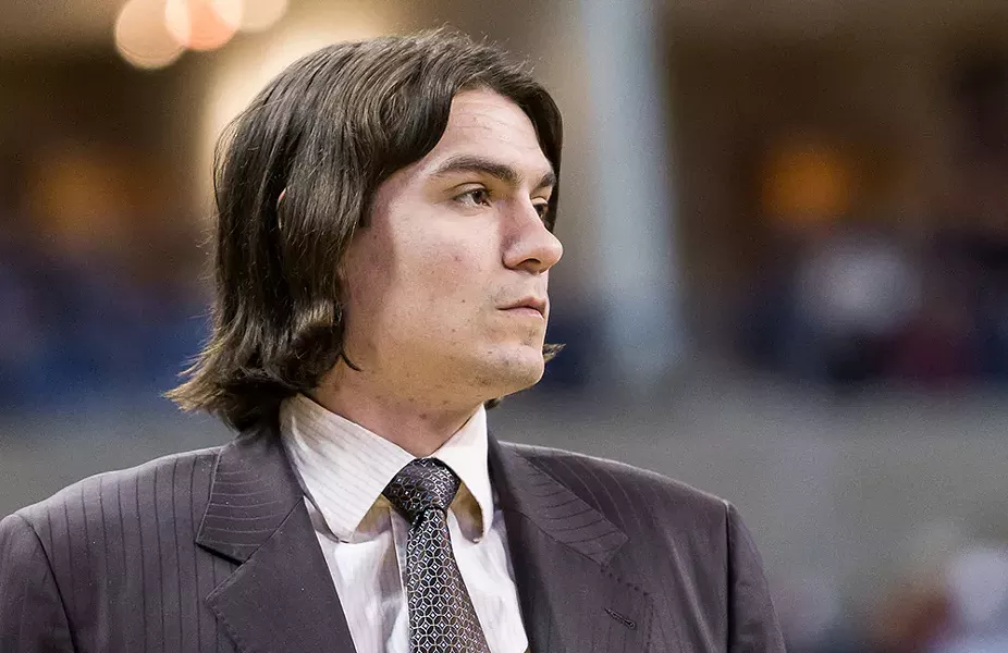 With his pro career behind him, Adam Morrison joined the Gonzaga coaching staff this fall as a student assistant. - STEPHEN SCHLANGE