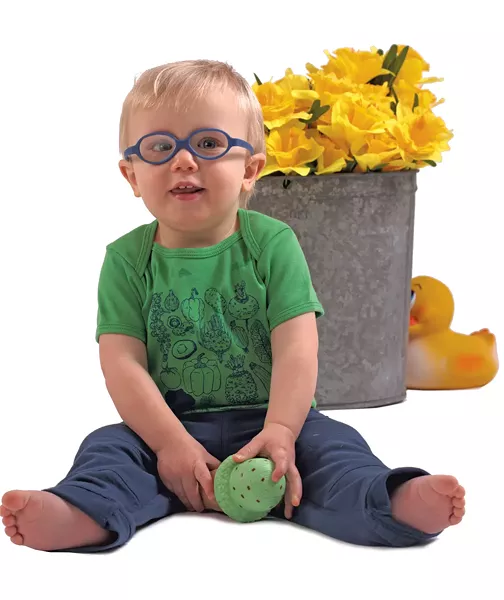 On Jay: New Duds vegetable onesie, $20. Splendid pants (part of a two-piece set), $53 at Bumblebell.