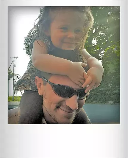Chris George giving Posie a ride at the Old Brick Store in Charlotte last June. Submitted by Niki George, North Ferrisburgh