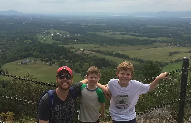 Benjamin Roesch with his sons, Leo and Felix