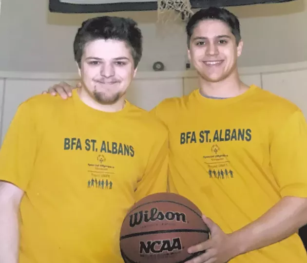 Xavier (right) with brother Vinny
