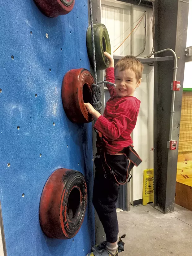 Luke tackles the tire wall - LIZ CADY