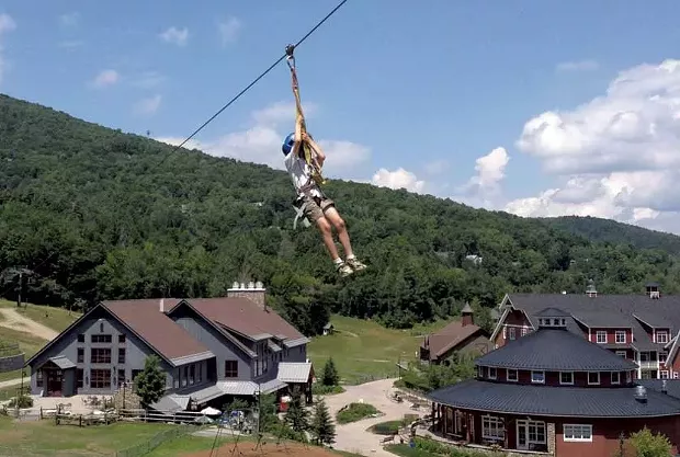The zip line at Sugarbush Resort - JANET ESSMAN FRANZ