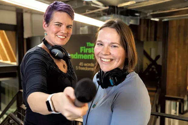 "But Why" host Jane Lindholm (left) and producer Melody Bodette - JAMES BUCK