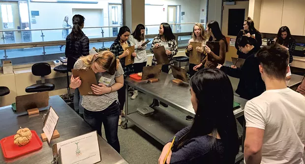 Students participate in the practical quiz portion of the Bee - COURTESY OF LISA BERNARDIN