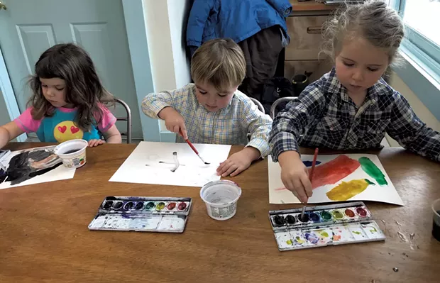 Painting on an icy February morning - BRETT STANCIU