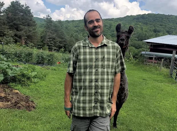 Christian Dymond and llama Trudy - COURTESY OF CHRISTIAN DYMOND