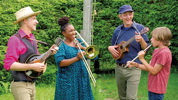 Left to right: Dan Zanes, Claudia Eliaza, Chris Dorman and Raphael Kindar-Martin - COURTESY OF BRIAN STEVENSON/VERMONT PBS
