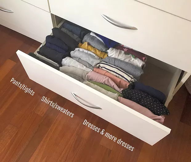 The capsule wardrobe of Meredith's 3-year-old daughter