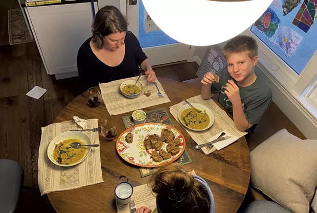 Homemade stew and bread from Backdoor Bread in Charlotte provide nourishment at the end of another housebound day - COURTESY OF ALISON NOVAK