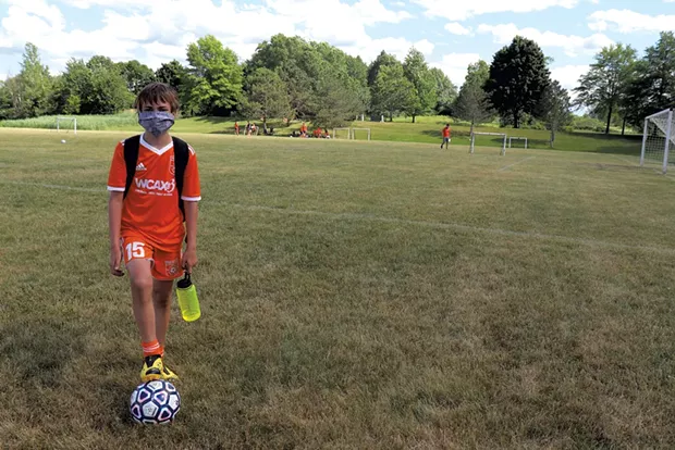 Zac returned to soccer team practice this summer - JANET ESSMAN FRANZ