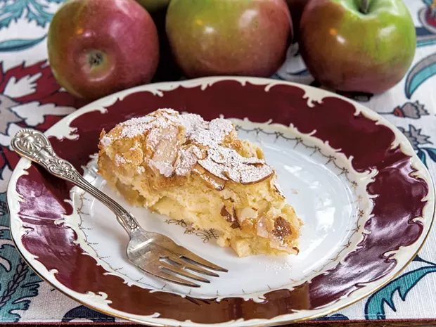 Sliced almonds give this cake a nice crunch - ANDY BRUMBAUGH