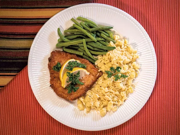 Pork Schnitzel and Spaetzle - ANDY BRUMBAUGH