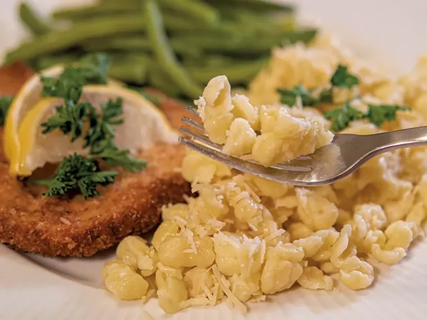 Pork Schnitzel and Spaetzle - ANDY BRUMBAUGH