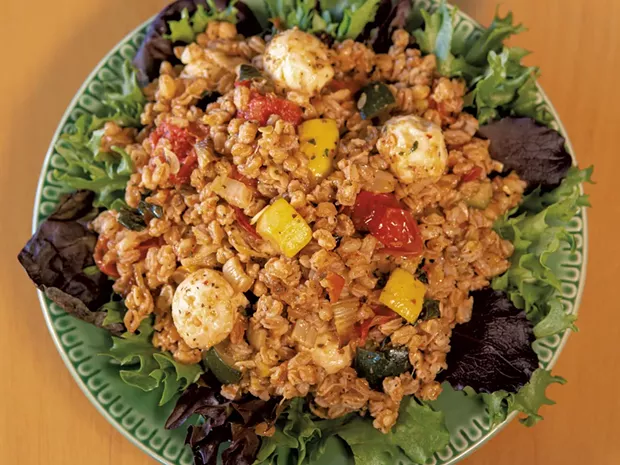 Roasted Vegetable Farro Salad - ANDY BRUMBAUGH